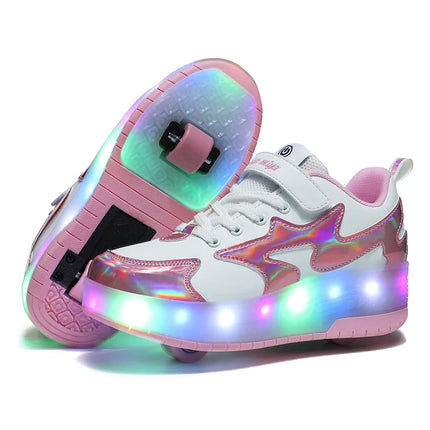 Kids LED Shoes Incline Roller Skate Sneakers - Kids LED Shoes - Capsella Kids - Mad Fly Essentials