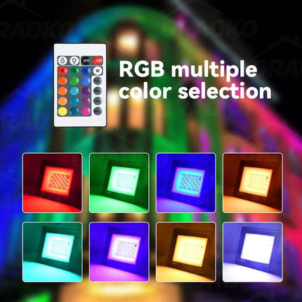 RGB LED Outdoor Remote-Controlled Floodlights - Mad Fly Essentials