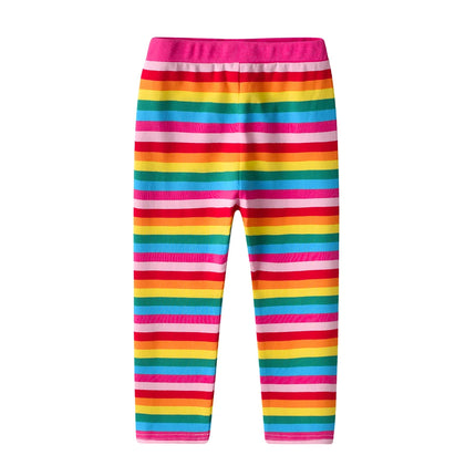 Baby Girl Rainbow 2-8Y Striped Leggings