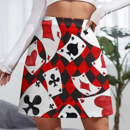 Mini Skirt Women Playing Cards Poker Skater Skirt - Mini Skirt - Fallsweet - Mad Fly Essentials
