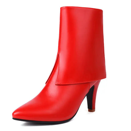 Women Zip 8.5cm Pointed Toe Ankle Boots