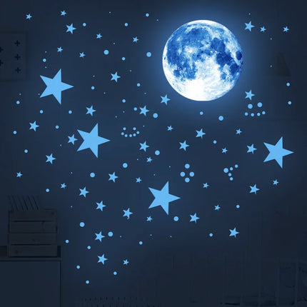 3D Wall Sticker Luminous Moon Stars Decal - 3D Wall Sticker - Zooyoo - Mad Fly Essentials