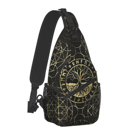Men Norse Viking Crossbody Shoulder Travel Backpack - Men's Fashion Mad Fly Essentials