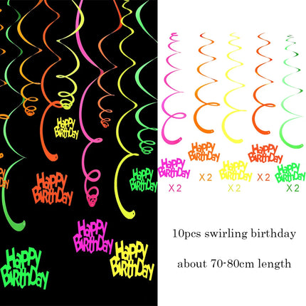 Luminous Neon Birthday Party Balloon Sets