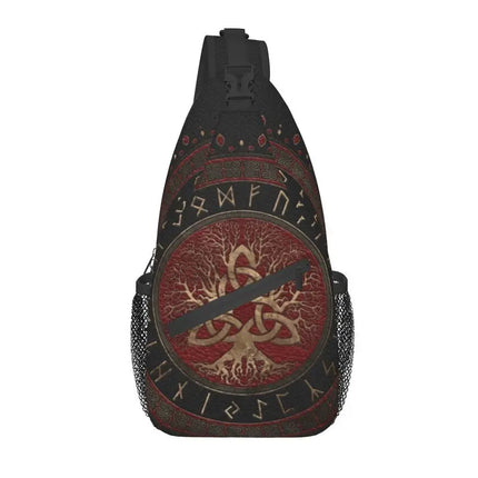 Crossbody Bag Tree of Life Vikings Brown Leather Sling Bags - Crossbody Bag - CPLIFE - Mad Fly Essentials