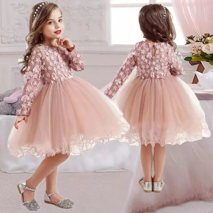 Baby Girl 2-7yo Party Flower Princess Dress