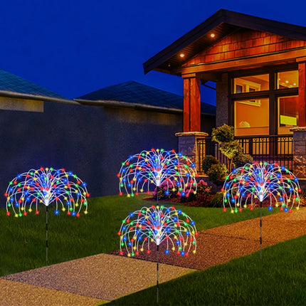 Solar LED Waterproof Fiber-Optic Jellyfish Lawn Lamp