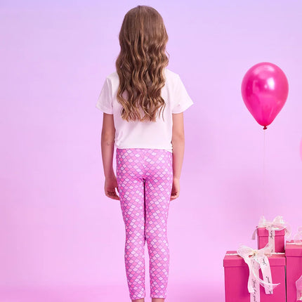 Fitness Leggings Baby Girl Mermaid Scale 2-12Y Leggings - Leggings - Hibiscusara - Mad Fly Essentials