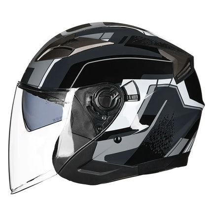 Motorcycle Helmet Half Face Double Lens Helmet - Motorcycle Helmet - Herobiker - Mad Fly Essentials