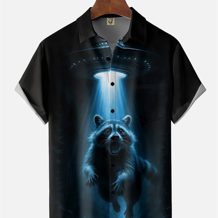 Hawaiian Shirt Men UFO Alien Summer Beach Tee - Hawaiian Shirt - Owlstream - Mad Fly Essentials