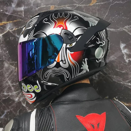 Full Face Pink Monster 3D DOT-Approved Helmets