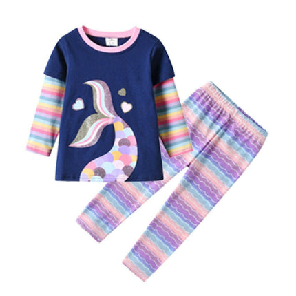 Baby Girl Mermaid Striped Outfit Set - Kids Shop Mad Fly Essentials