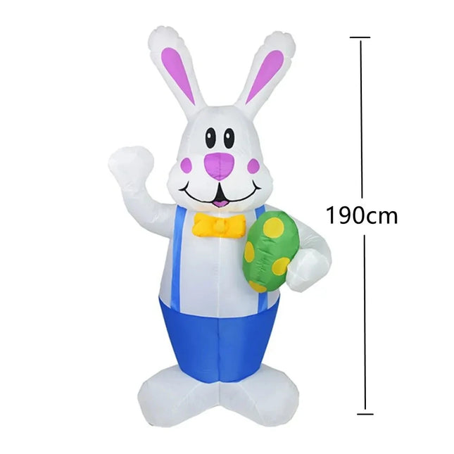 Blue Bunny Easter Inflatable Patio Decor