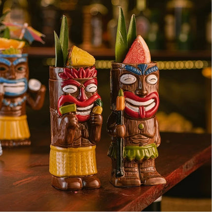 Beer Mug Hawaiian Style Tiki Party Cocktail Drinkware - Tiki Treasures - Beer Mug - Mad Fly Essentials