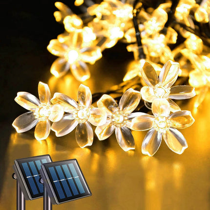 Outdoor Solar LED Fairy Lights Cherry Blossoms Garden Lawn Patio Decor - Mad Fly Essentials