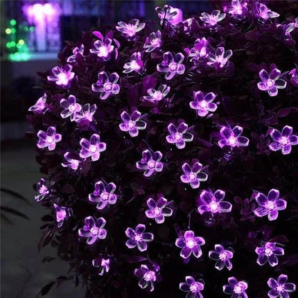 Outdoor Solar LED Fairy Lights Cherry Blossoms Garden Lawn Patio Decor - Mad Fly Essentials