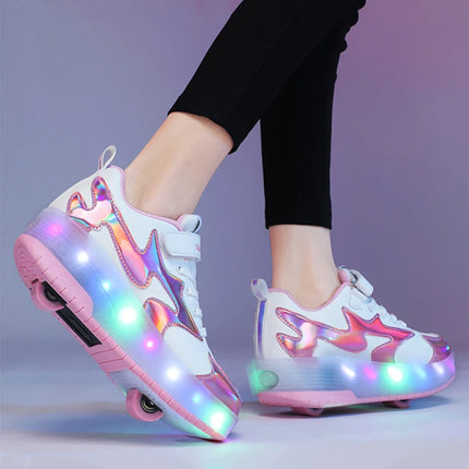 Kids LED Shoes Incline Roller Skate Sneakers - Kids LED Shoes - Capsella Kids - Mad Fly Essentials