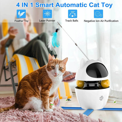 4-in-1 Cat Indoor USB Interactive Pet Toys - Mad Fly Essentials