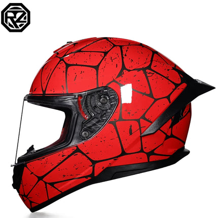 Orz Spiderwebs Full Face Tribal Motorcycle Helmet