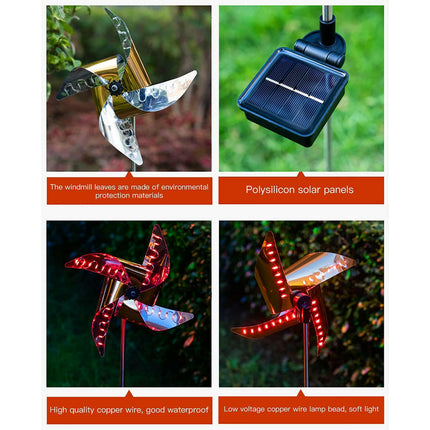 Solar-Power Windmill LED Garden Path Landscape Light - Lighting & Bulbs Mad Fly Essentials