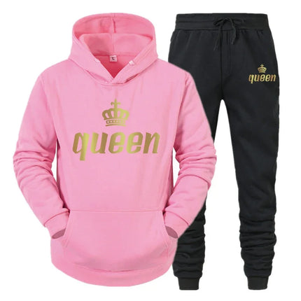 Tracksuit Men Women White Black King Queen Tracksuit Set - Tracksuit - Vipol - Mad Fly Essentials