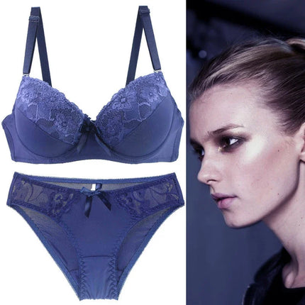 Lingerie Set Women Purple Pink Lace Thong Intimates Set - Lingerie Set - Ellolace - Mad Fly Essentials