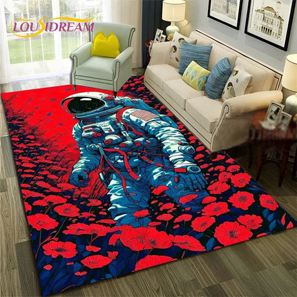 Area Rug Universe Space Galaxy Planet 3D Rug - Area Rug - Essential Rugs - Mad Fly Essentials