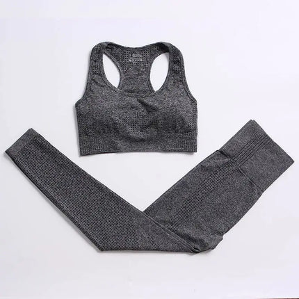 Outfit Set Women 2pc Solid Seamless Top Leggings Set - Outfit Set - Ensemble - Mad Fly Essentials