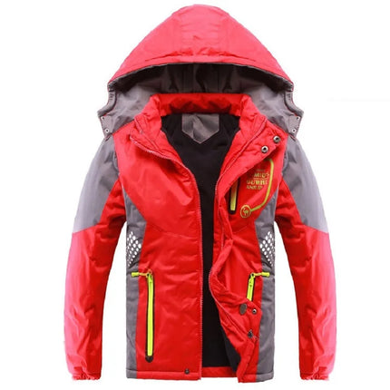 Jacket Boy Winter Blue Fleece Detachable Hood Outerwear - Jacket - Top Sky Kids - Mad Fly Essentials