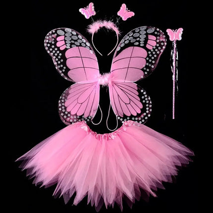 Costume Set 4pc LED Fairy Butterfly Girl Costumes - Costume Set - Bear Leader - Mad Fly Essentials