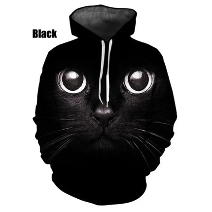 Hoodies Men Funny Animals 3D Cat Long Pullover - Hoodies - Heatboywade - Mad Fly Essentials