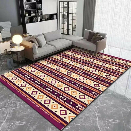 Moroccan Style Washable Living-Room Geometric Rug