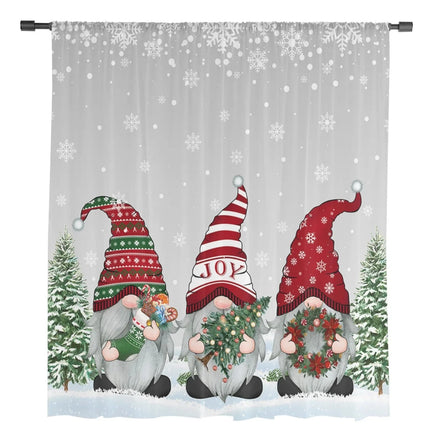 Home Christmas Winter Snowflake Gnome Curtain - Home & Garden Mad Fly Essentials