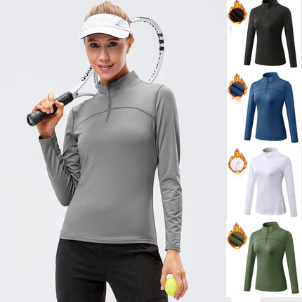 Fitness Top Women UV Protection 1/4 Zip Long Hiking Tee - Fitness Top - Magcomsen - Mad Fly Essentials