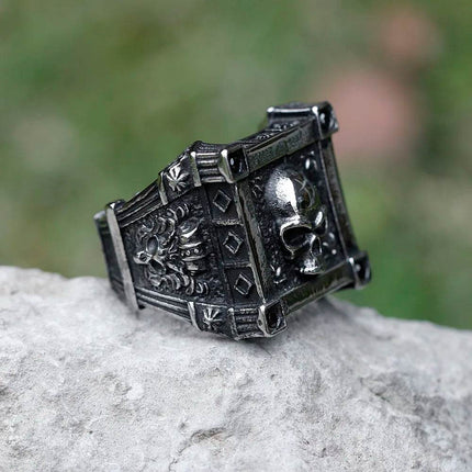 Men 316L Stainless Medieval Viking Skull Ring - Mad Fly Essentials