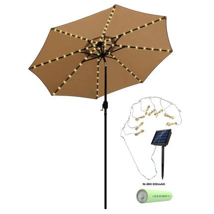 Solar 104LED 8-Mode Umbrella String Light