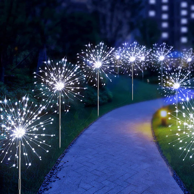 Solar LED Firework Heart Fairy Landscape Lights