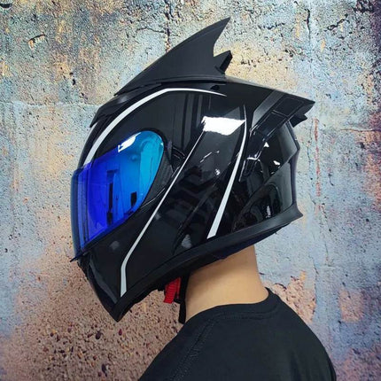 Motorcycle Full-Face Blue Black Capacete Helmet - Mad Fly Essentials