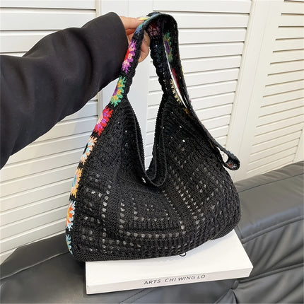 Handbag Women Boho Crochet Floral Beach Bags - Handbag - Crochet Bikini - Mad Fly Essentials