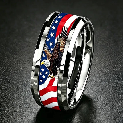 Ring Men Stainless Steel Purple Eastern Dragon Ring - Ring - Cibo - Mad Fly Essentials