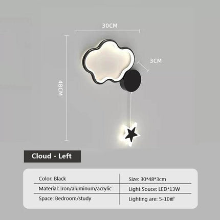 Modern Nordic LED Star Cloud Wall Sconce - Mad Fly Essentials