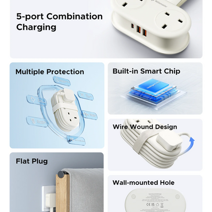 Home Electronics Pocket Power Strip Extension USB Type C (UK) - Home electronics - Wenjie Brother - Mad Fly Essentials