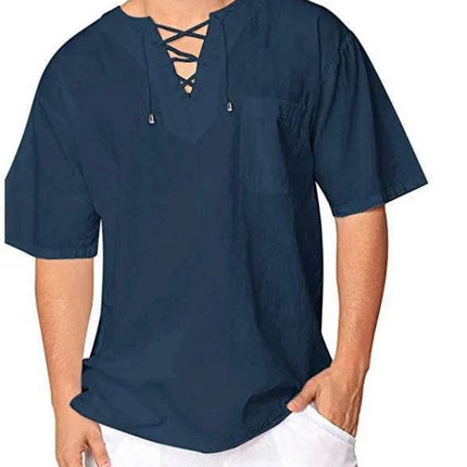 Men Casual Viking Nordic Medieval Pirate Tunic Costume - Mad Fly Essentials