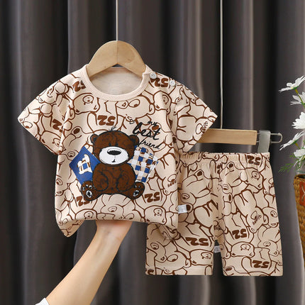 Clothing Set Baby Boys Cartoon Crocodile Top Shorts - Clothing Set - Aosta Betty - Mad Fly Essentials