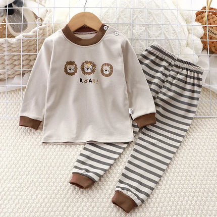 Pajama Set Baby Boy Funny Animal Long Sleepwear Pajamas - Pajama Set - Little Maven - Mad Fly Essentials