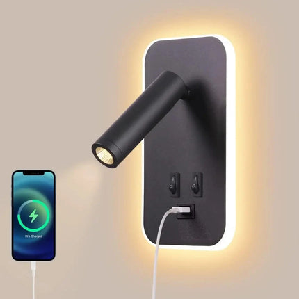 LED Wall Sconce 6W Minimalist USB Rectangular Lamp - LED Wall Sconce - Vecli - Mad Fly Essentials
