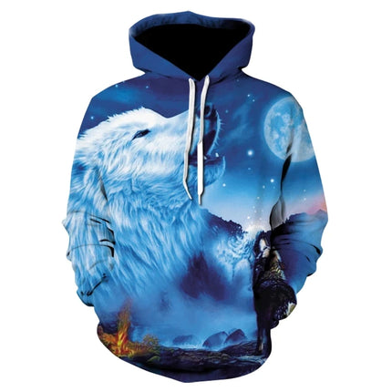 3D Hoodies Men Animal Wolf Blue Sweatshirt Hoodies - 3D Hoodies - TrendSetter - Mad Fly Essentials