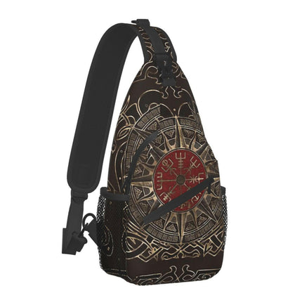 Men Norse Viking Crossbody Shoulder Travel Backpack - Men's Fashion Mad Fly Essentials