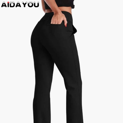 Women Work Casual Flare Dress Pants - Women's Shop Mad Fly Essentials