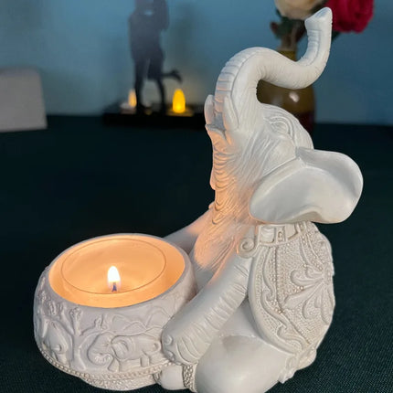 Animal Elephant Trunk Up Tealight Candle Holder